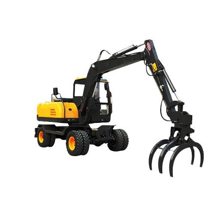 China Building Material Stores Engineering Used 8 Ton 8t New Wheel Excavator For Hire for sale