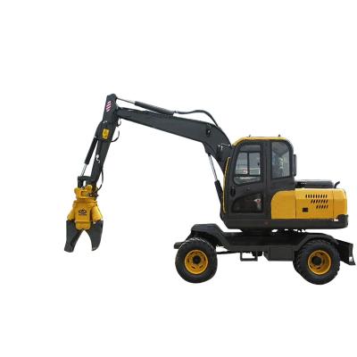 China Building Material Stores Four Wheel Mini Hydraulic Digger Excavator With Factory Price for sale