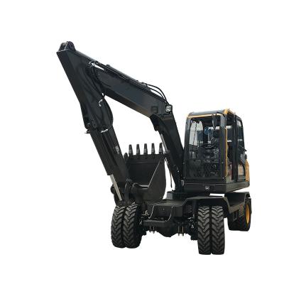 China Building Material Stores Engineering Used 60 Kw Excavator Wheel Mini Digger Wheel Excavator for sale