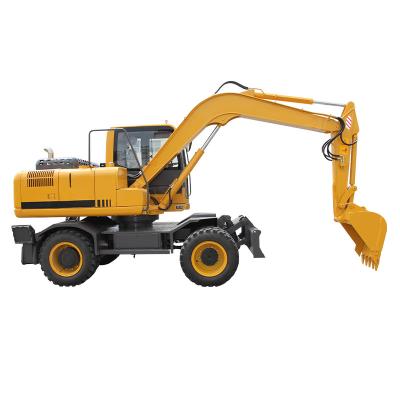 China Construction material shops direct sales excavators with 8ton small wheel excavator on wheels small wheel excavator price for sale