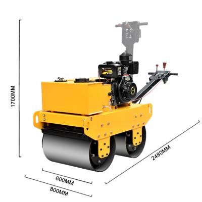 China Jinwang mini tandem sidewalk road roller compactor for asphalt road CHANGFA 178F for sale