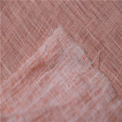 China Breathable 100% linen fabric with special finished scuffed liner fabric for sale