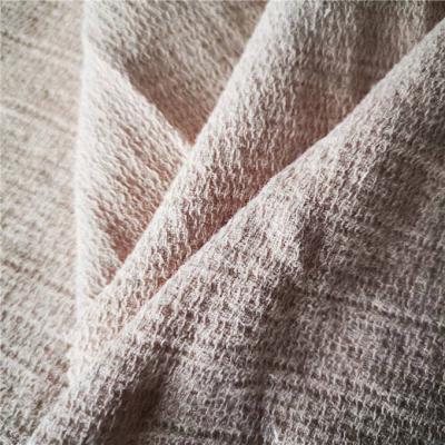 China Sustainable Dobby Blend Linen Solid Dyed Rayon Fabric for sale