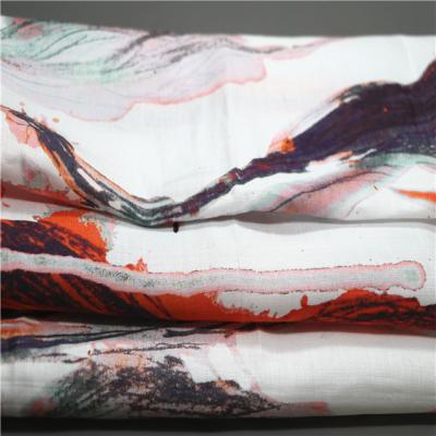 China Viable 2020 skirts digital printed print on ramie fabric for sale