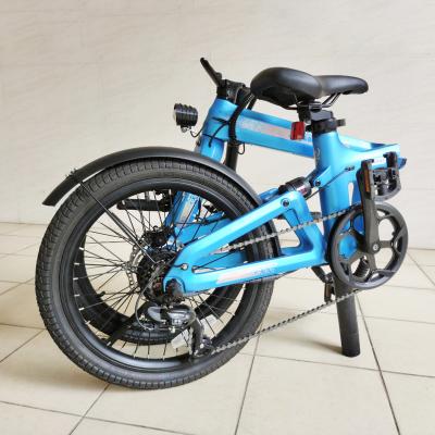 China New Factory Design Carbon Fiber EWIG Carbon Fiber View Electric Folding Bike 250W SHIMANO Smart MINI City Road Ebike 7 Inch Bicycle 20 Speed for sale