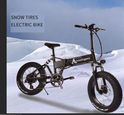 China Fat Big Wheel Aluminum Alloy 20inch Electric Bicycle Snow Bike Front And Rear Double Shock Absober for sale