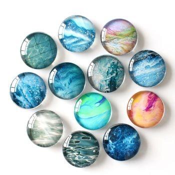 China Shape Shape Factory Direct Selling Custom Marbled Sticker Crystal Glass Fridge Decorative Magnets for sale