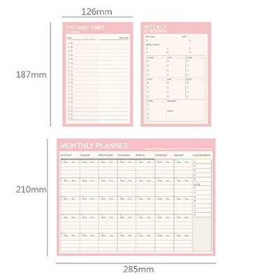 China The Tear-Away Notebook Tear-Away Diary/Weekly/Monthly Organizer Notepad Planner Pads for sale