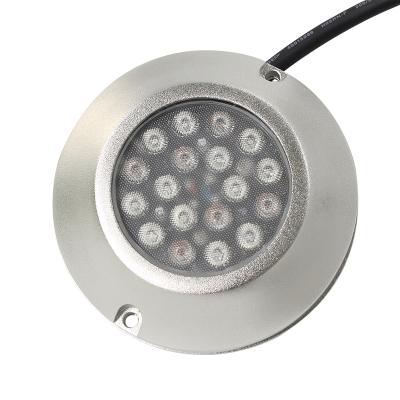 China Hot Sales 54W IP68 Stainless Steel Underwater LED Marine Boat Light for sale