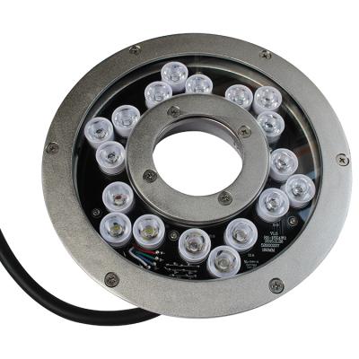 China LANDSCAPE 316Ss Rgbw 24V Outdoor Commercial Ring Water 54W Led Underwater Fountain Lights Ip68 for sale