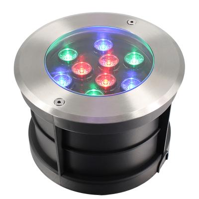 China Swimming Pool Lighting RGB DMX 9W Swimming Pool Inground Light Stainless Steel for sale