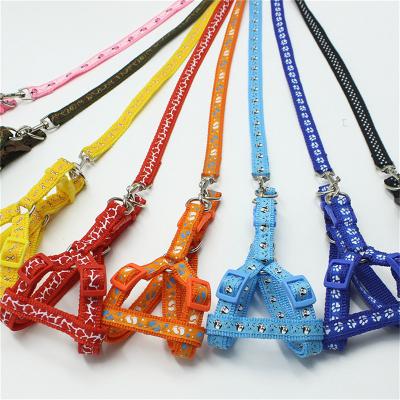 China Personalized Pet Leash Polyester Printed Trunk Strap Dog Leash Set Cat Chain Dog Leash for sale