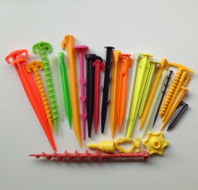 China Durable all kinds of promotional plastic tent pegs stakes for outdoor camping for sale