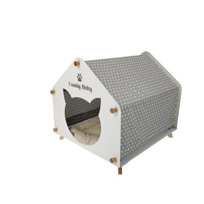 China Sustainable Eco-Friendly Pet Furniture Indoor House Dog Cat Crate Comfortable Pet Cottage Small Dog Box Puppy Furniture Cat Bed House for sale