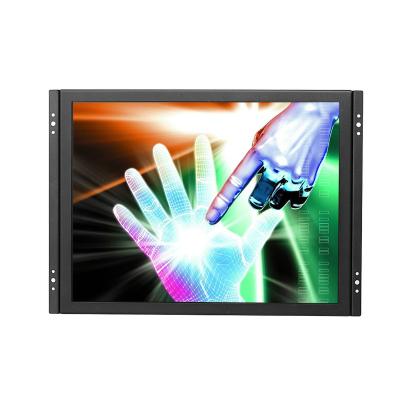 China Open frame metal monitor 15inch open frame touch monitor, PCAP touch screen, 250cd/m2, 1024*768 resolution for sale