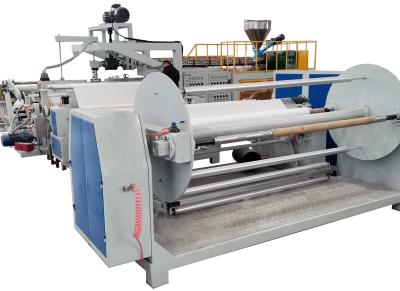 China 2400mm T Die Polyethylene Cast Film Extruder Line Machine Cpe Extrusion for sale