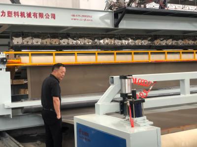 China Verbund-Geosynthetics Geomembrane, das Maschine LDPE-HDPE Blatt-Verdrängungs-Linie macht zu verkaufen