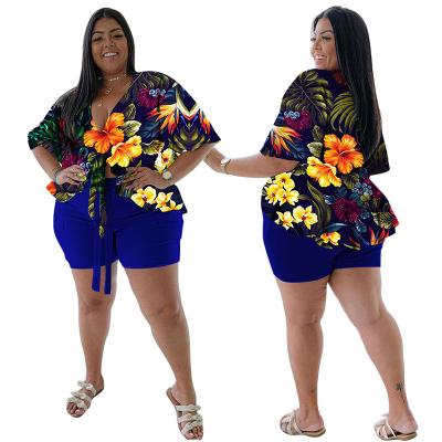 China Wholesale Breathable Big Size 4XL Fat Women Dress Summer Casual Outfits Plus Size Women Clothing for sale