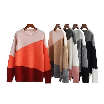 China Fashionable Anti-wrinkle 2022 Custom Autumn Winter Plus Size Pullover Knit Sweater Tops for sale