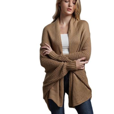 China Factory Sale Ladies Anti-Wrinkle Coat Knitwear Cardigans Loose Long Sweater Coat for sale