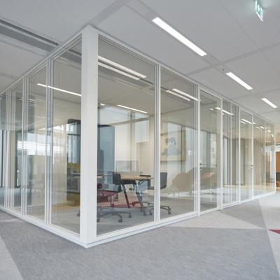 China Contemporary office glass dividing with double glazed walls dividing for meeting room for sale