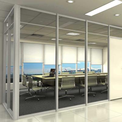 China Contemporary Modular Partition Wall Systems Translucent Glass Partition Wall Partition Wall Soundproof Manufiture for sale