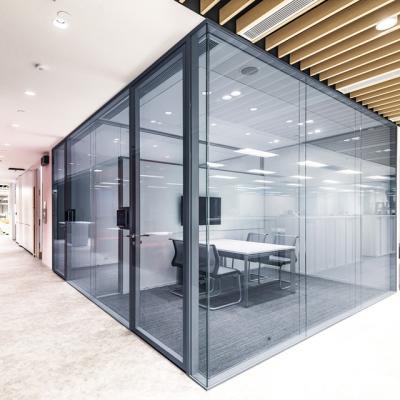 China Contemporary Latest Design Office Interior Glass Partition Wall Used Office Partition Wall for sale