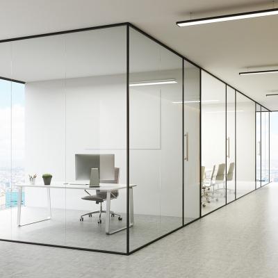 China Office Furniture Modern Outdoor Clear Glass Decorative Functional Partition Wall for sale