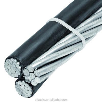 China Overhead 3 x 10 A.W.G. triple drop service aerial bunded cable for sale