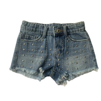 China Breathable Hole Ladies Casual Fringed Distressed Denim Shorts Suitable For Summer for sale