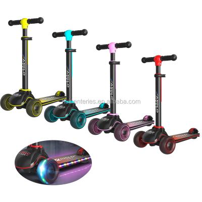 China 2022 hot sale plastic child 3 wheel children's foot throw flashing kick kick with music scooter for sale