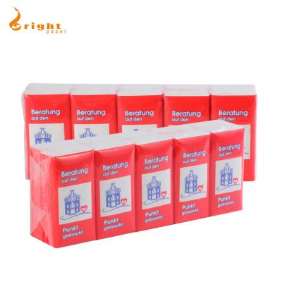 China Zhuhai Ultra Soft Bright Original Wood Pulp Tissue Pocket Tissue Tissue 10 Packs for sale