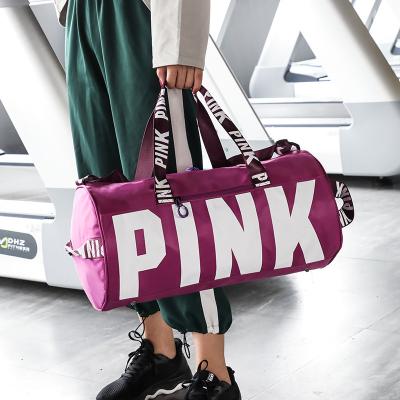 China New Design Durable Waterproof Pink Sports Bag Travel Neoprene Duffle Bag Weekender Weekend Overnight Bag for sale