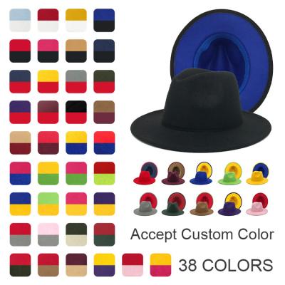 China Wholesale Plush Fedora Hats 2021 For Women Men Party Music Festival Fashion Fedora Hats for sale