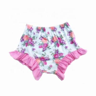 China Wholesale baby floral anti-pilling shorts pantsToddler summer clothes ruffle baby bloomers for sale