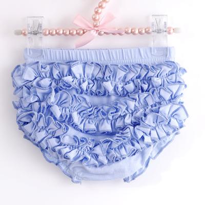 China High Quality Anti-Static Cotton Ruffle Baby Bloomers for sale