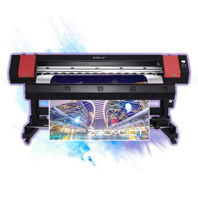 China Indoor Vinyl Solvent Wrap Factory Zoomjet Xp600 Eco Printer 1.8m Flex Banner Printer Sticker Tarpaulin Printing Machine for sale