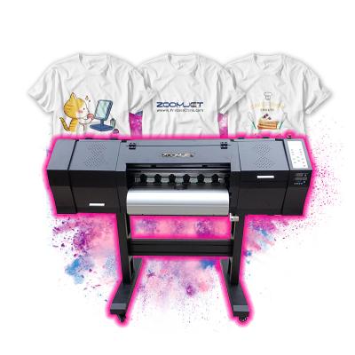 China Garment Shops 2023 Hot Sale 60cm Dtf Printer Pet Film Digital T-shirt Fabrics Printing Machine With Shaking Powder Machine for sale