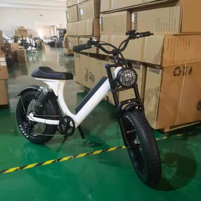 China 2021 new arrival aluminum alloy 6 speed 45km/h 48v 15ah 350w 500w 20 inch fat tire electric bike with pedals for sale