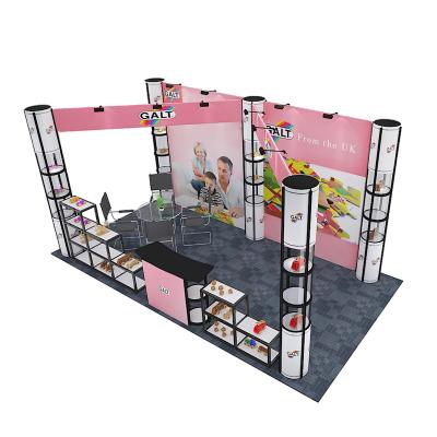 China Portable Modular Display Exhibit Stand 3x6 Trade Show Booth Design Booth Exhibit Folding Exhibition Stand for sale