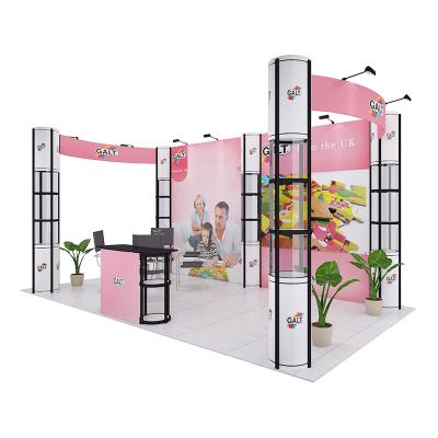 China Custom Portable Modular Booth Stand Modular Display Stand Easily Assembled Movable Event Exhibition Booth For Fair for sale