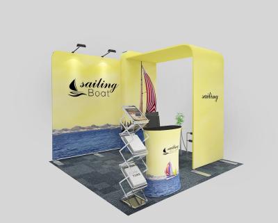 China 10x20 Super Popular Portable Tension Portable Cloth Aluminum Creative Fair Trade Show Booth For Exhibition for sale