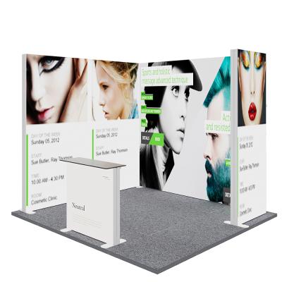 China Portable 3x6 Event Stand Trade Show Booth Trade Show Equipment Portable Display Stand Booth With Lightbox for sale