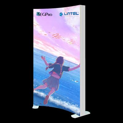 China Mobile phone stores/brand clothing stores/retail markets/portable indoor frameless exhibitions pvc frame fabric led small flood advertising arc light box for pictures and photos for sale