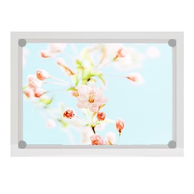 China Simple Modern Mini Menu Photo Display Crystal Acrylic Indoor a3 a4 size Advertising Led Fabric Wall Mounted Frameless Light Box for sale