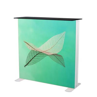 China Mobile Phone Shops/Brand Clothing Shops/Retail Markets/Exhibitions Display Large Plastic Advertising Table Racks Retail Cabinet Easy Installation PVC Cloth Led Box Automatic Reception Counters luminous for sale