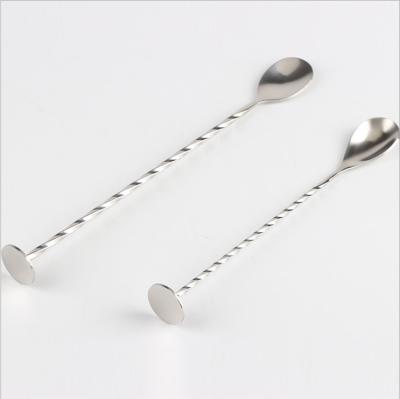 China Best Price Portable Stainless Steel Cocktail Set Bar Counter Viable High Quality Cocktail Spoon for sale