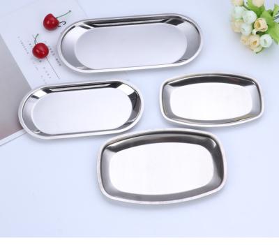 China Viable Made In China Best Price Dinner Dishes Stainless Steel Restaurant Portable Plate for sale