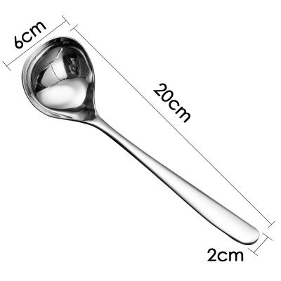 China High Quality Minimalist 304 Stainless Steel Household Deepening Round Spoon Oatmeal Spoon for sale