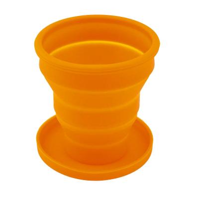 China Sustainable Easy To Carry Custom Collapsible 500ml Container Sports Portable Collapsible Silicone Water Cup for sale